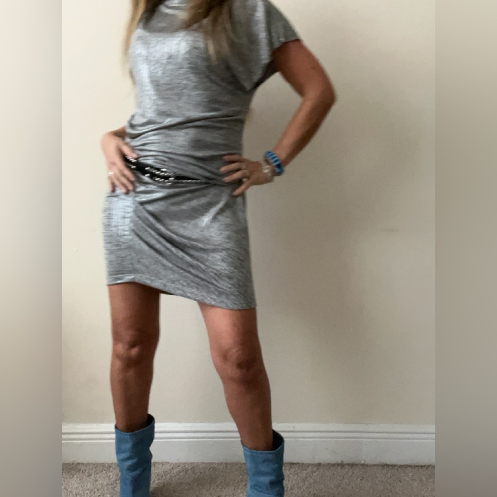 Isabel Marant T-Shirt Nadilia Dress 👽👽 Silver Mini